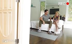 thirsty Stepdaughter Spots Stepdad's massive meat