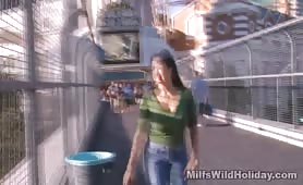 horny stepmother rides a Male Stripper